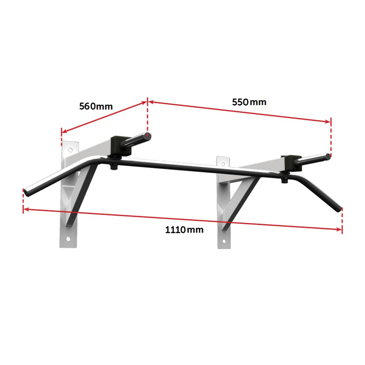 Wall Mounted Chin Up Pull Up Bar &ndash; Heavy Duty Home Gym Strength Training