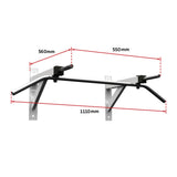 Wall Mounted Chin Up Pull Up Bar &ndash; Heavy Duty Home Gym Strength Training - Low Angle