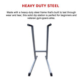 Solid Dip Station Power Tower for Home Gym Strength Training Upper Body Workouts - Extra Image