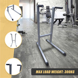 Solid Dip Station Power Tower for Home Gym Strength Training Upper Body Workouts - Close-Up Angle
