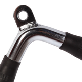 Randy & Travis Rubber-Coated Tricep Pushdown Bar Attachment - Close-Up Angle