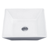 Bathroom Ceramic Rectangular Above Countertop Basin for Vanity