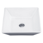 Bathroom Ceramic Rectangular Above Countertop Basin for Vanity