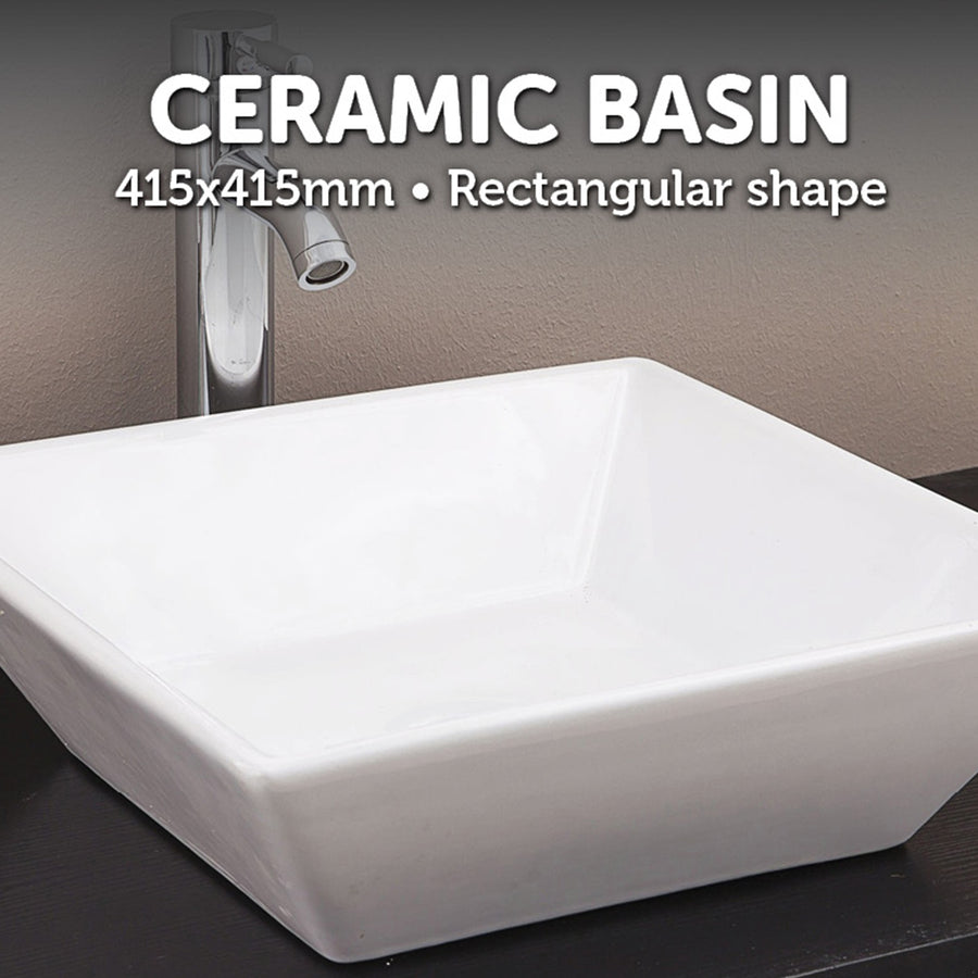 Bathroom Ceramic Rectangular Above Countertop Basin for Vanity