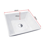 Bathroom Ceramic Rectangular Above Countertop Basin for Vanity - Low Angle