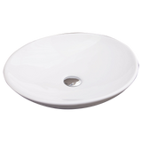 Bathroom Ceramic Oval Above Countertop Basin for Vanity