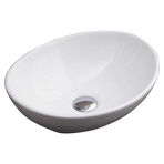 Above Counter Bathroom Vanity Oval Ceramic Basin