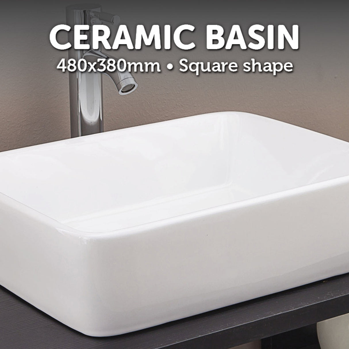 Above Counter Bathroom Vanity Square Basin