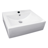 Ceramic Rectangular Above Countertop Basin for Vanity