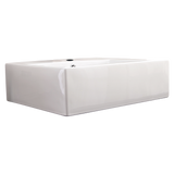 Ceramic Rectangular Above Countertop Basin for Vanity - Top-Down View