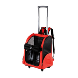 Dog Pet Safety Transport Carrier Backpack Trolley - 45-Degree Angle