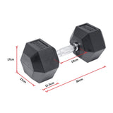 20KG Commercial Rubber Hex Dumbbell Gym Weight - Extra Image