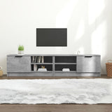 TV Cabinets 2 pcs Concrete Grey 80x35x36.5 cm Engineered Wood - Front View