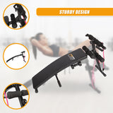 Foldable Incline Sit Up Bench for Home Gym Ab Workout Training - 45-Degree Angle