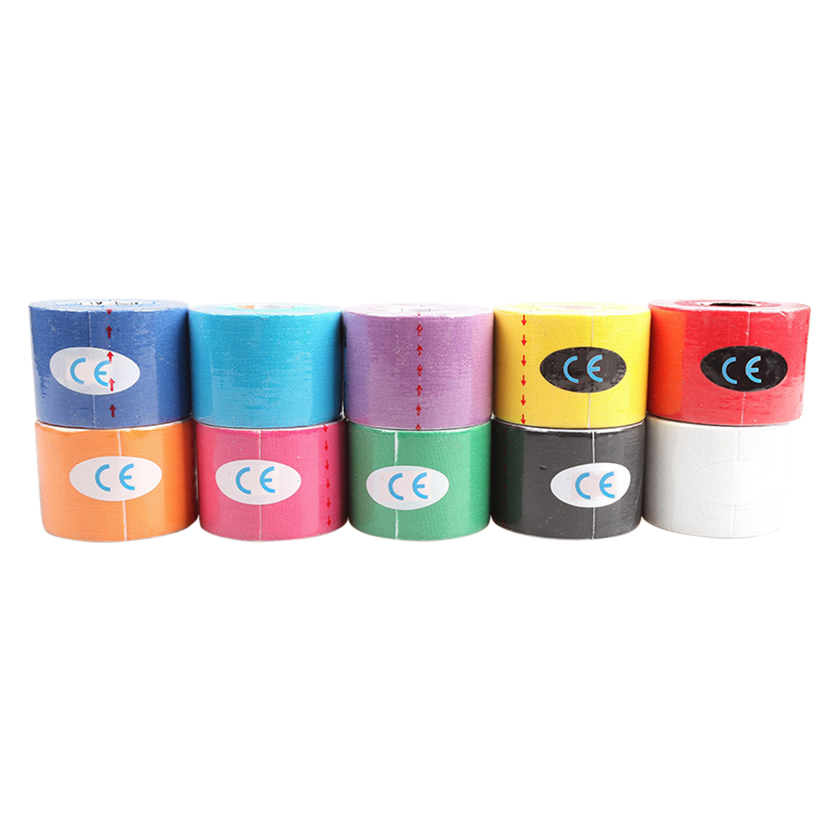 10 Rolls Muscle & Injury Kinesiology Sports Tape 5m x 5cm &ndash; Waterproof Support