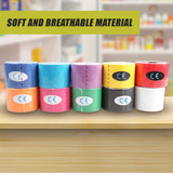 10 Rolls Muscle & Injury Kinesiology Sports Tape 5m x 5cm &ndash; Waterproof Support - Close-Up Angle