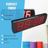 Digital Timer Interval Fitness Clock with LED Display for Home Gym Workouts - Side View