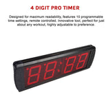 Digital Timer Interval Fitness Clock with LED Display for Home Gym Workouts - Close-Up Angle