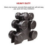 12kg Dumbbell Weights Set with Rack for Home Gym Training - Rear View