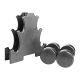 12kg Dumbbell Weights Set with Rack for Home Gym Training - Close-Up Angle