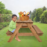 Sand & Water Wooden Picnic Table - Top-Down View
