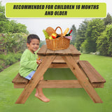 Sand & Water Wooden Picnic Table - Low Angle