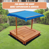 Kids Wooden Toy Sandpit with Canopy - Extra Image