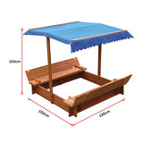 Kids Wooden Toy Sandpit with Canopy - Extra Image