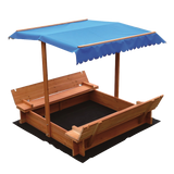 Kids Wooden Toy Sandpit with Canopy