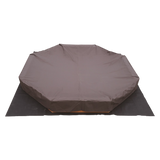 Kids Sand Pit Large Octagonal Wooden Sandpit - Top-Down View