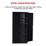 Two-Door Shelf Office Gym Filing Storage Locker Cabinet Safe - Extra Image