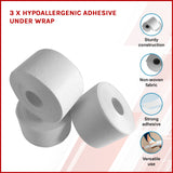 3 x Hypoallergenic Adhesive Under Wrap - Front View