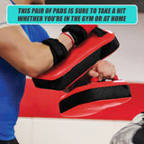 2 x Thai Boxing Punch Focus Pad Mitts Training Strike Shields Set - Low Angle