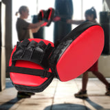 2 x Thai Boxing Punch Focus Gloves Kit Training Red & Black Pads - Front View