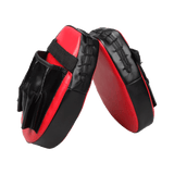 2 x Thai Boxing Punch Focus Gloves Kit Training Red & Black Pads - Top-Down View