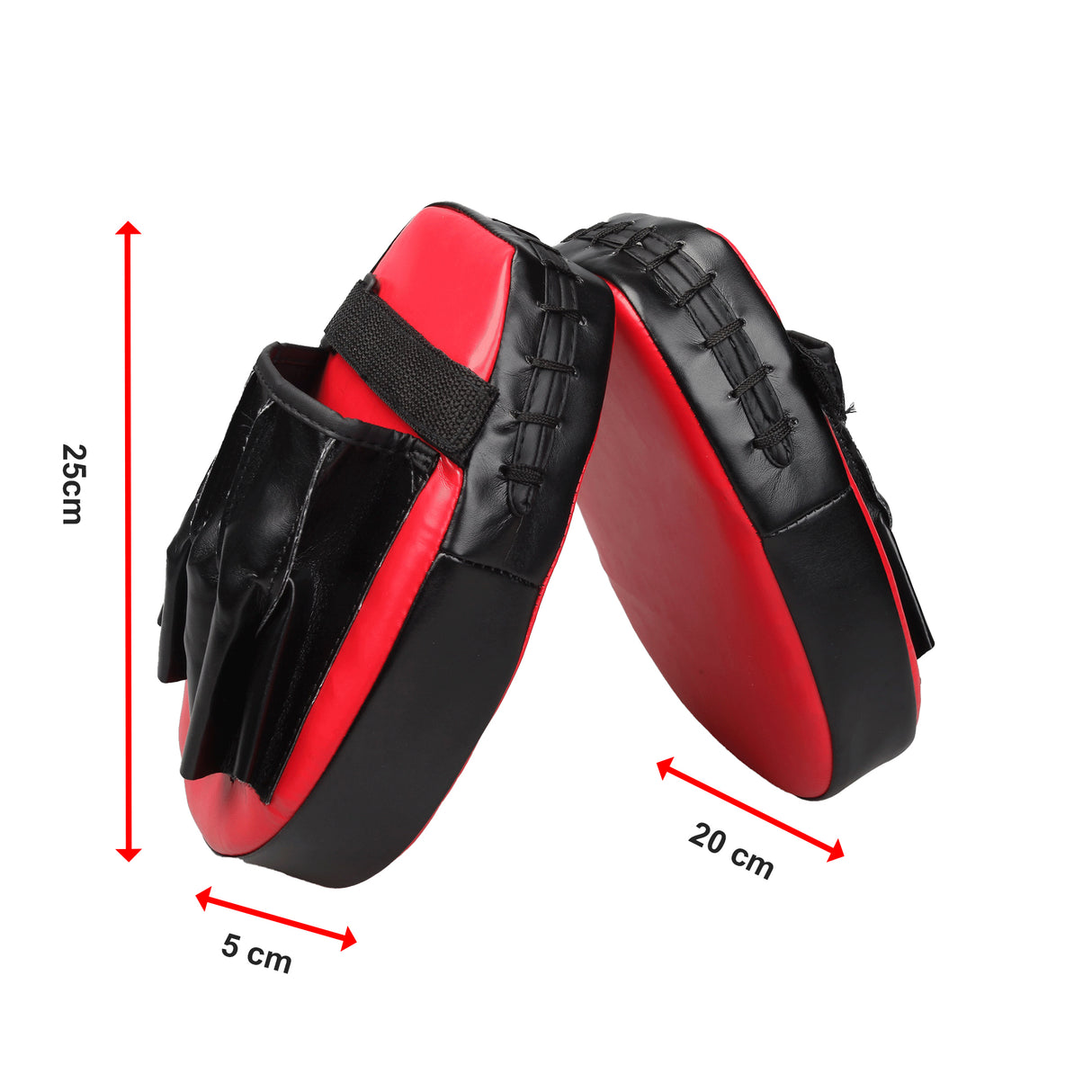2 x Thai Boxing Punch Focus Gloves Kit Training Red & Black Pads