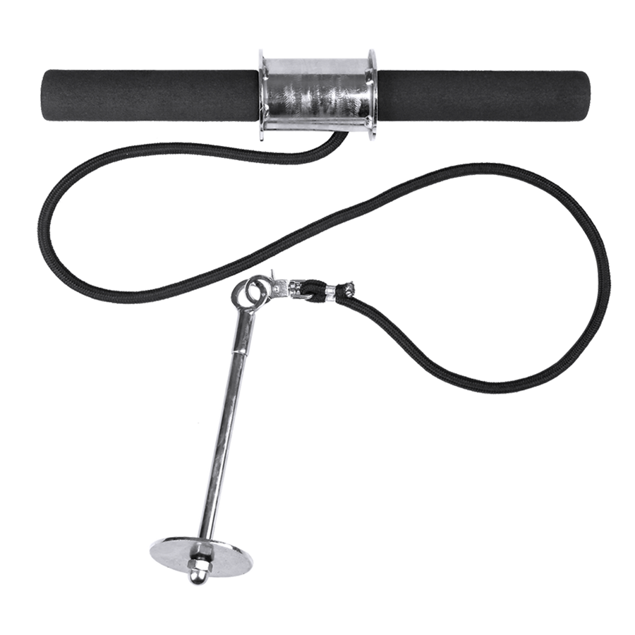 Forearm Wrist Grip Strength Roller Exercise Bar Home Gym Training
