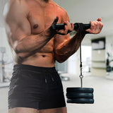 Forearm Wrist Grip Strength Roller Exercise Bar Home Gym Training - Front View