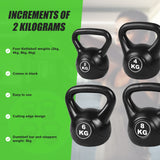4pcs Exercise Kettle Bell Weight Set 20KG - Side View