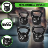 4pcs Exercise Kettle Bell Weight Set 20KG - Rear View
