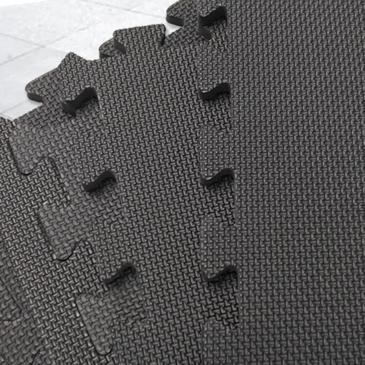 4 Tiles EVA Interlocking Gym Floor Mats &ndash; Home Fitness Puzzle Exercise Mat Set