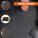 4 Tiles EVA Interlocking Gym Floor Mats &ndash; Home Fitness Puzzle Exercise Mat Set