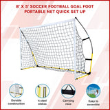 Portable Soccer Goal 8' x 5' - 45-Degree Angle