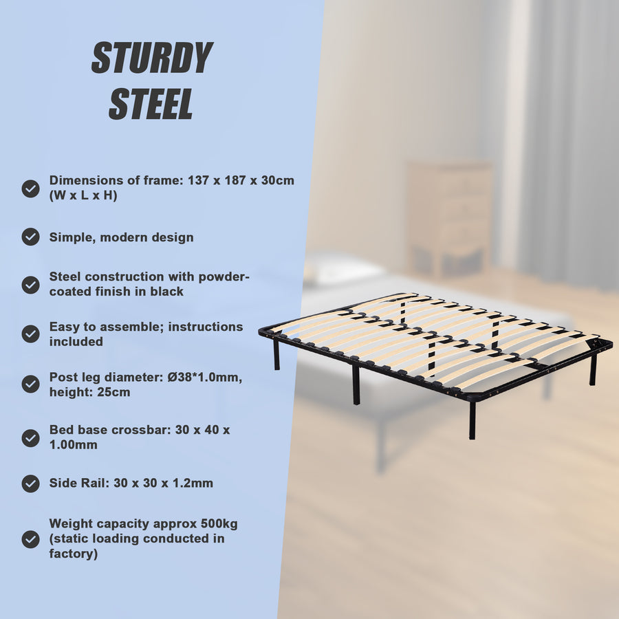 Double Metal Bed Frame - Bedroom Furniture
