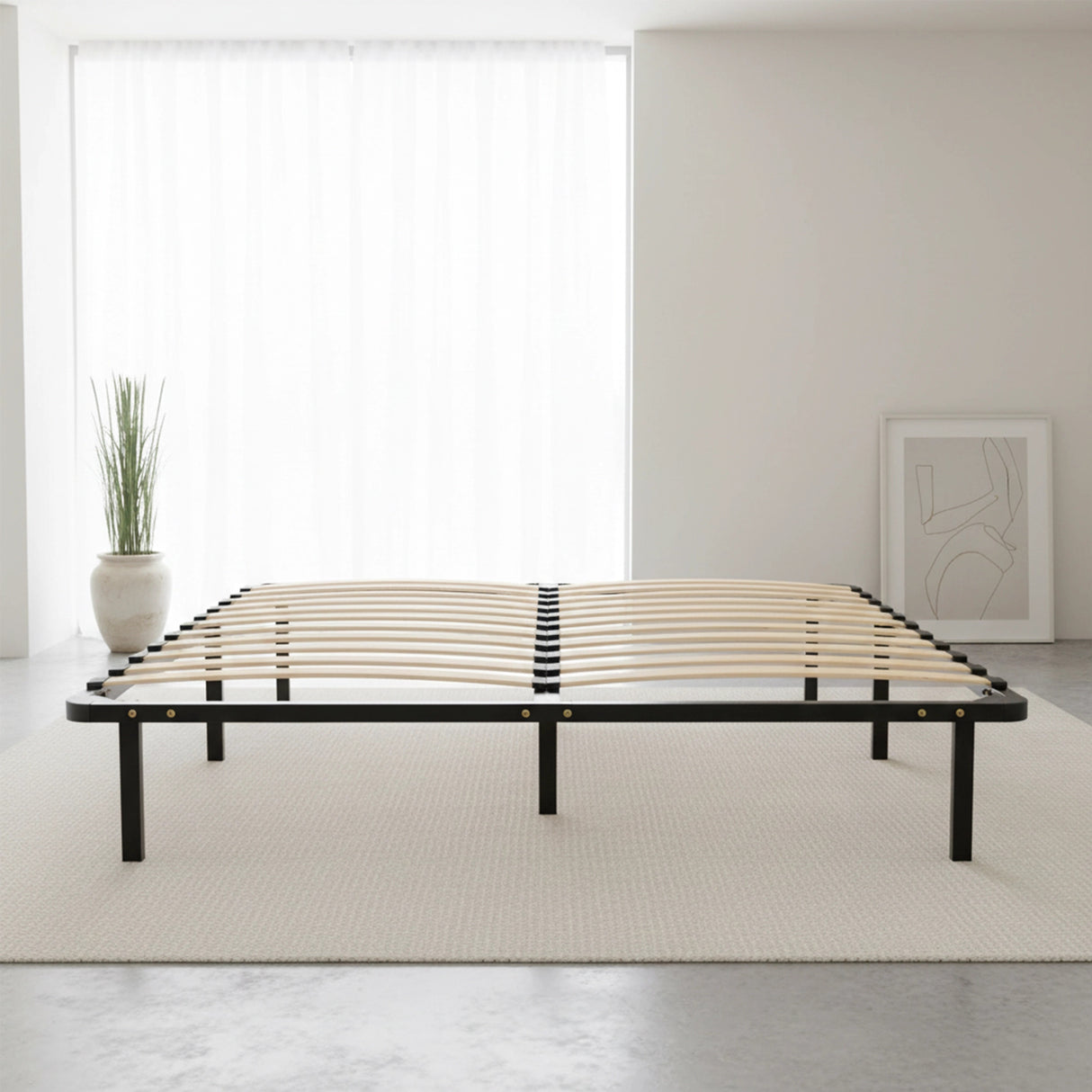 Queen Metal Bed Frame - Bedroom Furniture