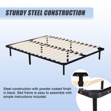 Queen Metal Bed Frame - Bedroom Furniture - Low Angle