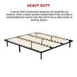 King Metal Bed Frame - Bedroom Furniture - Low Angle