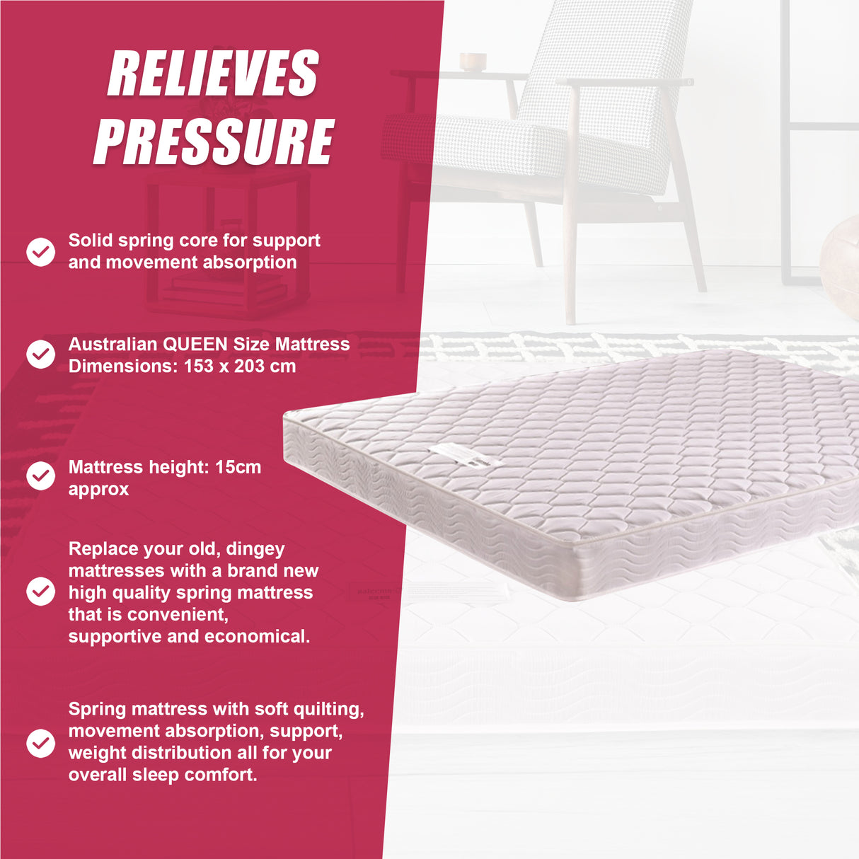 PALERMO Queen Bed Mattress