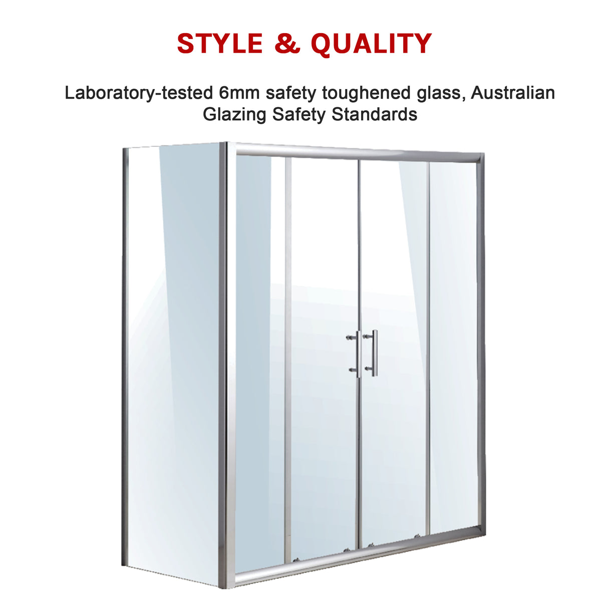 1700 X 700 Sliding Door Safety Glass Shower Screen By Della Francesca