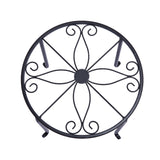 4 x Levede Metal Plant Stand Outdoor Black - Rear View